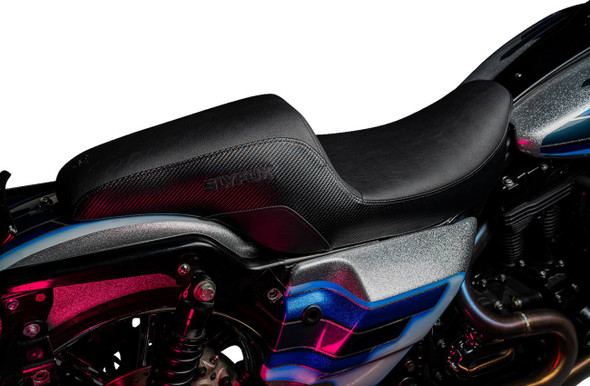 Slyfox - 0801-1612 - Drifter Seat - Black Logo - Smooth Vinyl - Carbon Fiber - FL '97-'07