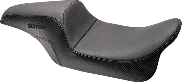 Slyfox - 0801-1614 - Drifter Seat - Black Logo - Smooth Vinyl - Carbon Fiber - FL '08-'23