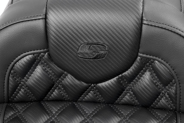 Saddlemen - 823-07-20600 - RoadSofa™ Seat - without Backrest - Carbon Fiber - Lattice Stitch - FLTR/FLHX '23-'24