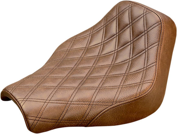 Saddlemen - 818-30-002BLS - Renegade Solo Seat - Lattice Stitched - Brown - FX '18-'23