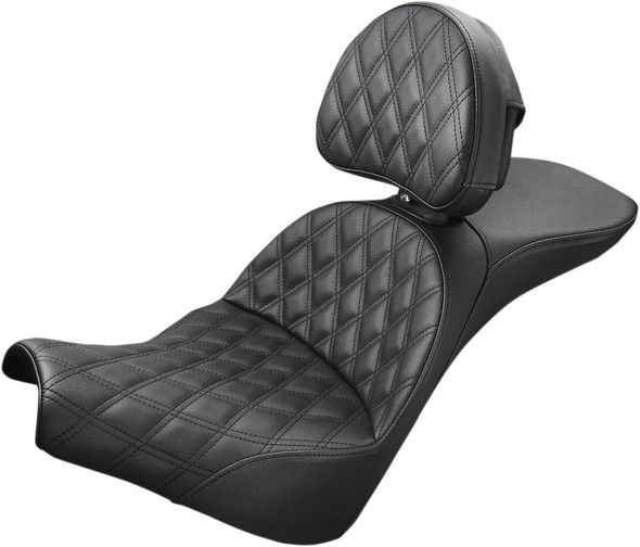 Saddlemen - 818-30-030LS - Explorer Seat - Lattice Stitched - Backrest - FXBB '18-'23