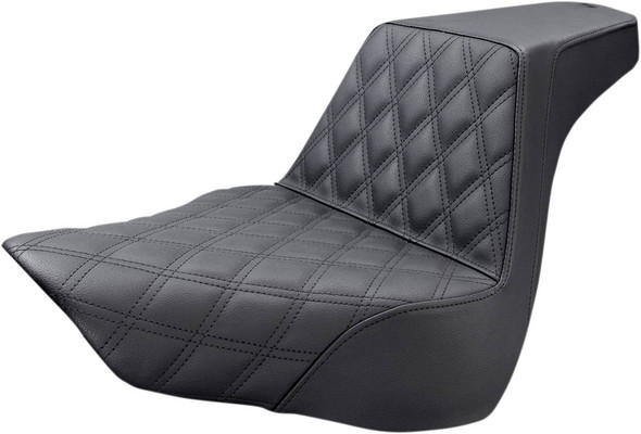 Saddlemen - 818-27-172 - Step-Up Seat - Front Lattice Stitch - Black - FL/FX '18-'24