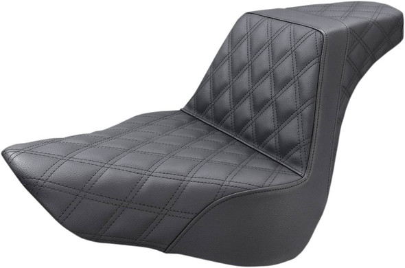 Saddlemen - 818-27-175 - Step-Up Seat - Full Lattice Stitch - Black - FL/FX '18-'24