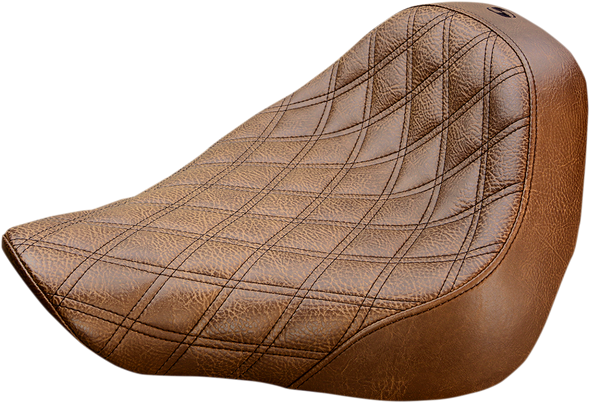 Saddlemen - 818-27-002BLS - Renegade Solo Seat - Lattice Stitched - Brown - FL/FX '18-'24