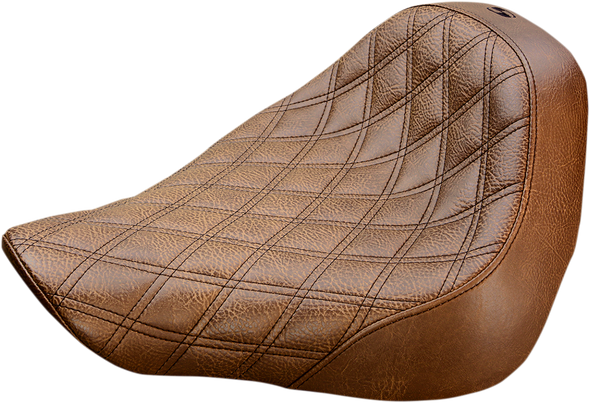 Saddlemen - 818-27-002BLS - Renegade Solo Seat - Lattice Stitched - Brown - FL/FX '18-'24