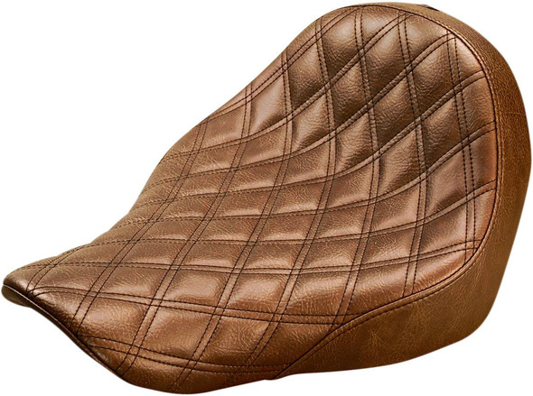 Saddlemen - 818-29-002BLS - Renegade Solo Seat - Lattice Stitched - Brown - FL/FX '18-'24