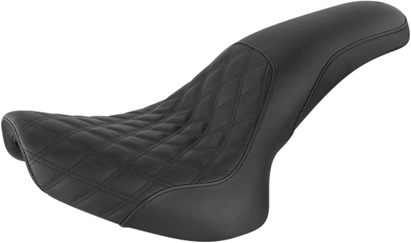 Saddlemen - 800-01-149 - Profiler Seat - Front Lattice/Rear Smooth - Black - Softail