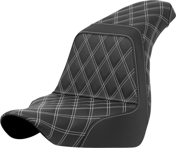 Saddlemen - 818-29-17506 - Step-Up Seat - Full Lattice Stitch - White Stitch - FXLR/FLSB '18-'21