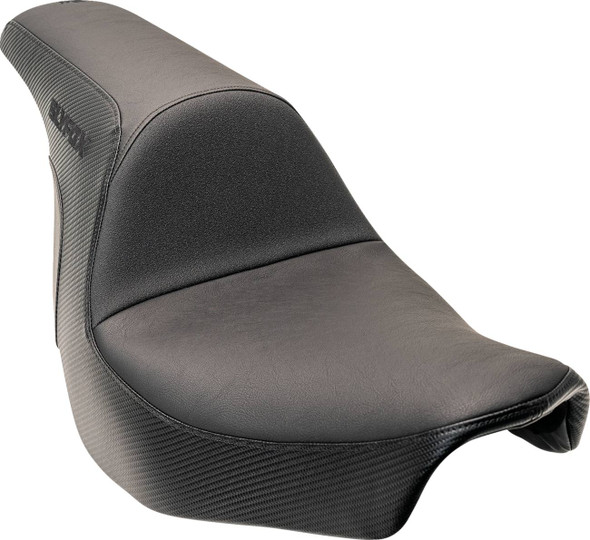 Slyfox - 0802-1589 - Lowrider Drifter Seat - Black Logo - Smooth Vinyl - Carbon Fiber - FXLR/FLSB '18-'24
