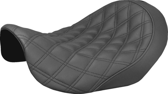Saddlemen - 806-04-002LS - Renegade Solo Seat - Lattice Stitched - Black - Dyna '06-'17