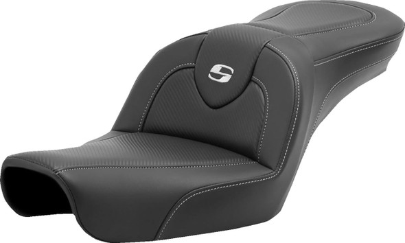 Saddlemen - 896-04-185 - Roadsofa™ Carbon Fiber Seat - Carbon Fiber - without Backrest - FXD '96-'03