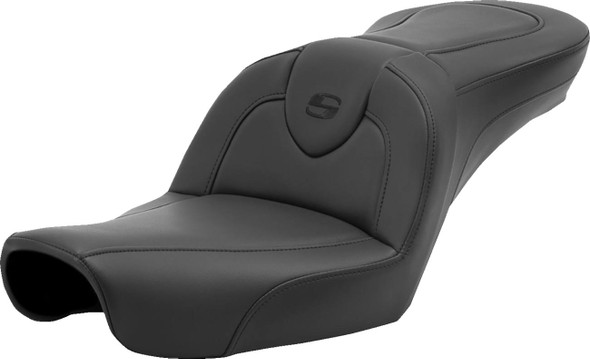 Saddlemen - 896-04-187 - Roadsofa™ Seat - without Backrest - Black/Black Stitching - FXD '96-'03