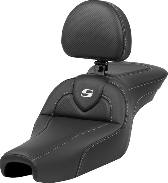 Saddlemen - 807-11-185BR - Roadsofa™ Seat - with Backrest - Carbon Fiber - XL '04-'22