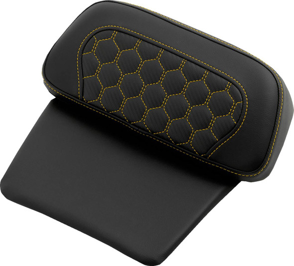 Saddlemen - 814-07C-HC-GOL - Chopped Tour Pak Pad - Honeycomb - Gold Stitching - FLH/FLT '14-'24