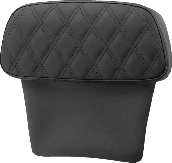 Saddlemen - 814-07-CPACK-SU - Chopped Tour Pak Backrest Pad - Step-Up - Black w/ Black Lattice Stitch - FLT/FLH '14-'23