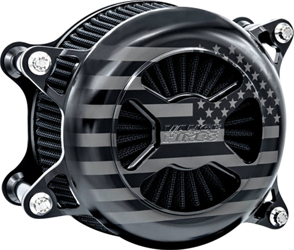 Vance & Hines - Freedom Black VO2 America Air Cleaner fits '17-'25 Harley M8 Touring (Except '23 FLHXSE/​FLTRXSE), '17-'25 H-D FL Trike, '18-'24 Softail Models