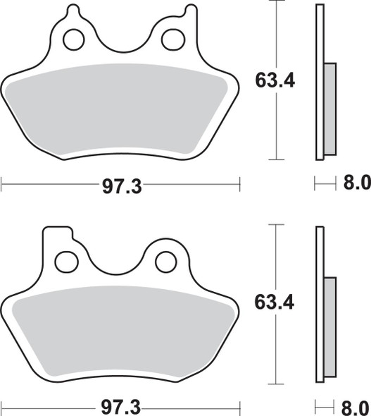 Sbs - 826H.HS - Sintered Brake Pads - Harley-Davidson