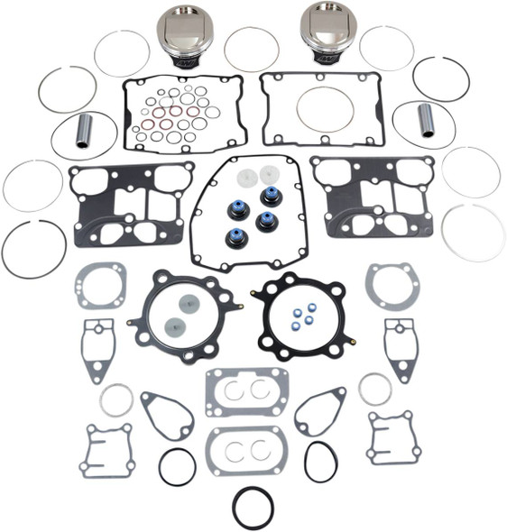 Wiseco - VT2712 - Piston Kit with Gasket - +0.020" - Twin Cam 88" Bored to 1550 cc (95 Cubic Inch)