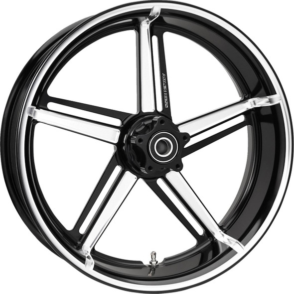 Arlen Ness - 71-420 - Wheel - Factory 24 - Front/Rear - Black/Contrast Cut - 18x5.5