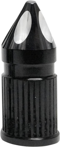 Avon Grips - SVC-308-ANO-SPK - Valve Stem Cap - Spike - Black - Anodized