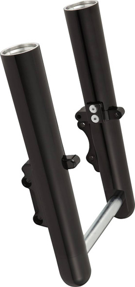 Arlen Ness - 40-528 - Fork Legs - Black - Smooth - Dual Disc