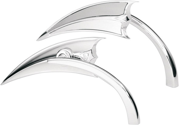Arlen Ness - 13-060 - Mirror - Micro - Scoop - Side View - Triangle - Chrome - Left
