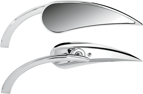 Arlen Ness - 13-410 - Mirror - Micro - Rad 2 - Side View - Teardrop - Chrome - Left