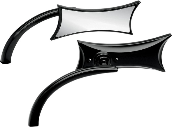 Arlen Ness - 13-419 - Mirror - Micro - Four-Point - Side View - Rectangle - Black - Right