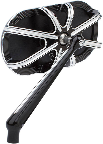 Arlen Ness - 13-160 - Mirror - Side View - Caged Series/10 Gauge - Black - Left