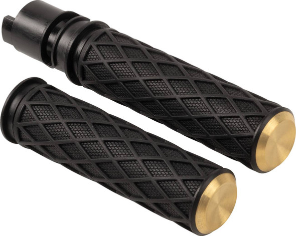 Arlen Ness - 500-057 - Diamond Grips - TBW - Brass