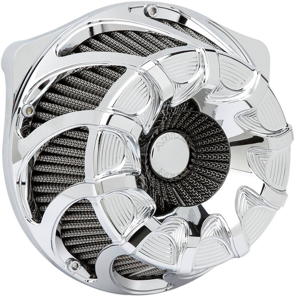 Arlen Ness - Chrome Inverted Series Air Cleaner Kit fits '17-'25 Harley M8 Touring (Except '23 FLHXSE/FLTRXSE), '17-'25 H-D FL Trike, '18-'24 Softail Models