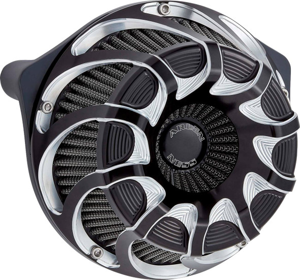 Arlen Ness - Black Drift Inverted Series Air Cleaner Kit fits '24-'25 Harley M8 Gen 2 FLHX/​FLHXU/​FLTRX/​FLTRXSTSE, '23-'25 FLHXSE/​FLTRXSE, '25 Softail Models