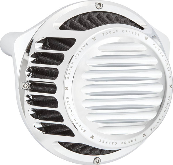 Arlen Ness - Chrome Rough Craft Air Cleaner Kit fits '24-'25 Harley M8 Touring, '23-'25 FLHXSE/​FLTRXSE, '25 Softail Models