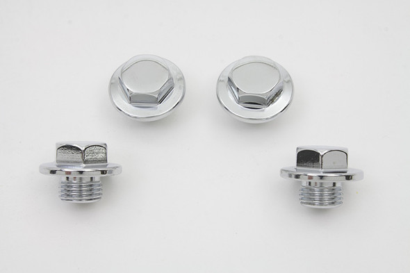 Rocker Shaft End Caps - Chrome fits Harley FL, FX, and XL (see desc.)