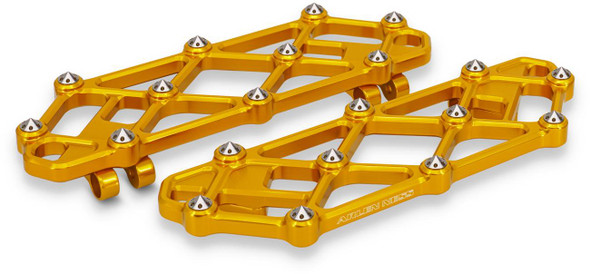 Arlen Ness - 410-056 - Diamond Floorboards - Driver - Gold