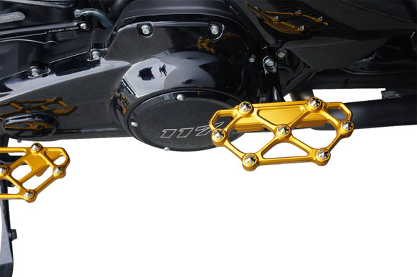 Arlen Ness - 410-061 - Diamond Floorboards - Passenger - Gold