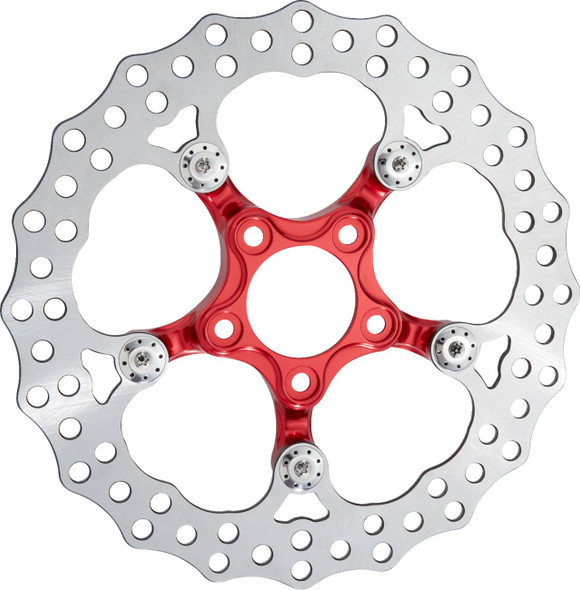 Arlen Ness - 300-071 - Spider Rotor - 11.8" - Red - Rear