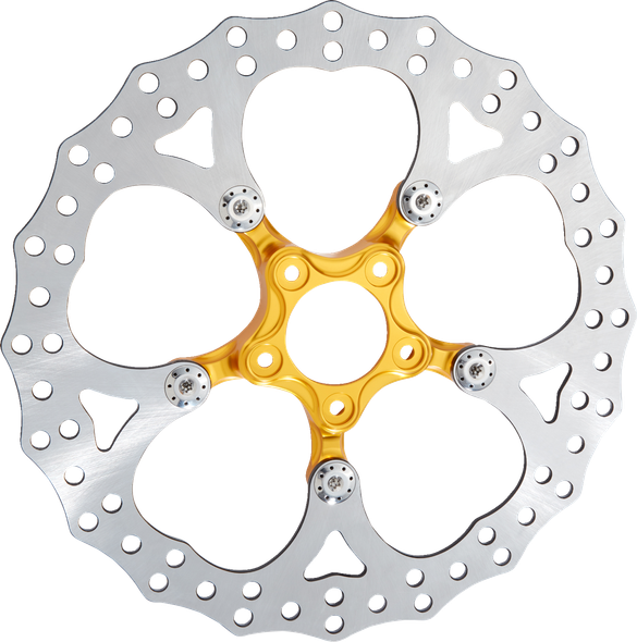 Arlen Ness - 300-110 - Spider Rotor - 12-19/32" - Gold - Front
