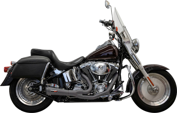 Bassani Xhaust - 1S6SS - 2-into-1 Ripper Exhaust System - Short - Stainless - Twin Cam Softails