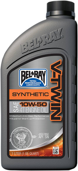 Bel-Ray - 96915-BT1 - V-Twin Synthetic Oil - 10W-50 - 1L