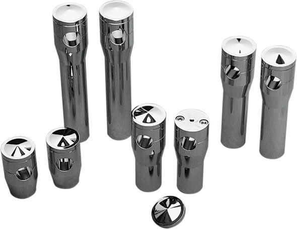 Accutronix - HR1358-C - Elite Custom Billet Aluminum Risers - Standard - 8" - Chrome