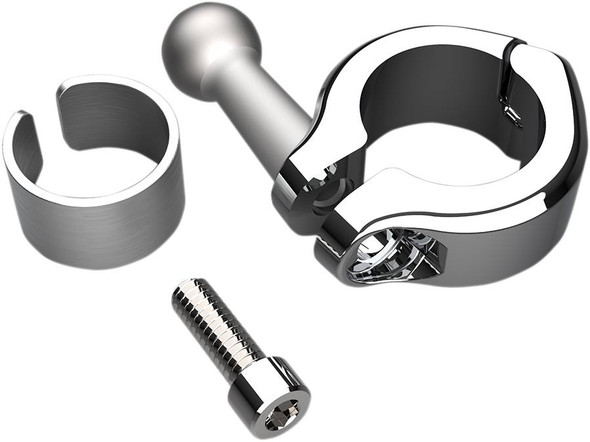 Ciro - 50128 - Aluminum Clamp Kit - Ball Mount - 7/8" - 1" Handlebars - Chrome