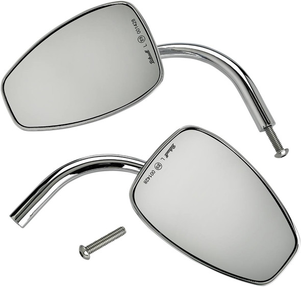 Biltwell - 6504-400-532 - Mirrors - Utility - Side View - Teardrop - Perch - Chrome - Pair