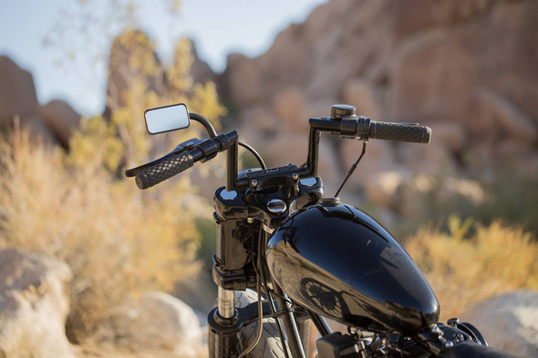 Biltwell - 6502-201-101 - Mirror - Utility - Side View - Rectangle - Clamp-On - Black - 1"