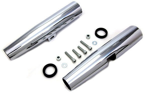 V-Twin Mfg - 39MM Chrome Fork Shroud Set - fits '86-'03 XL Models