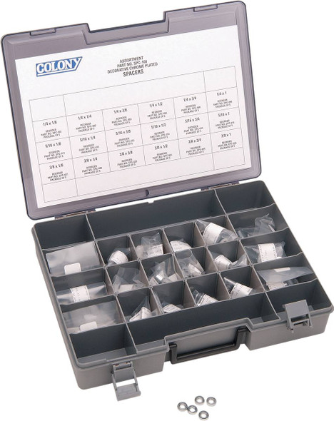 Colony - SPC-100 - Spacer Kit - Chrome - 1/4" - 3/8"