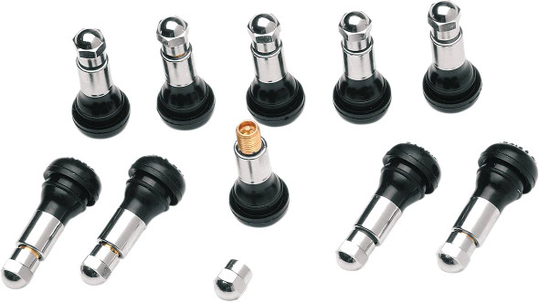 Dill Air Controls - TR-413WZS - Valve Stem - Pull-In - Black/Chrome