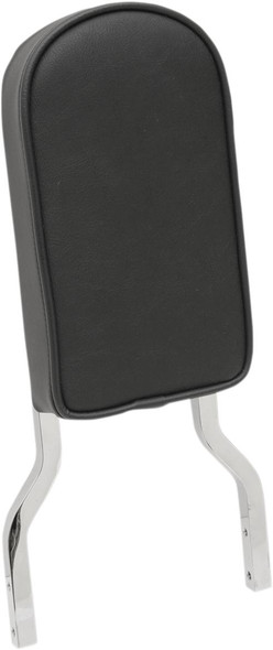 Drag Specialties Seats - Sissy Bar Pad - Tall - Smooth W/Piping - Black