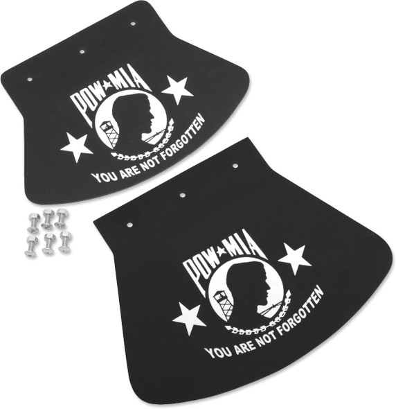 Drag Specialties Seats - Mud Flap - POW-MIA - 9-1/2" W x 6-1/2" H
