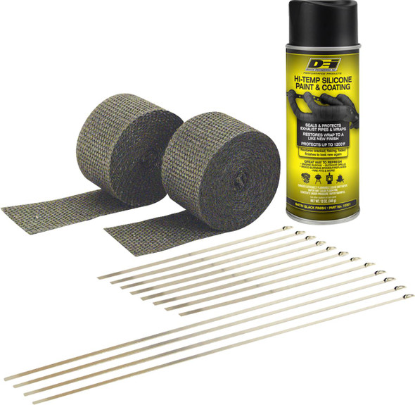 Dei - 901330 - Exhaust Wrap Kit - Black/Black
